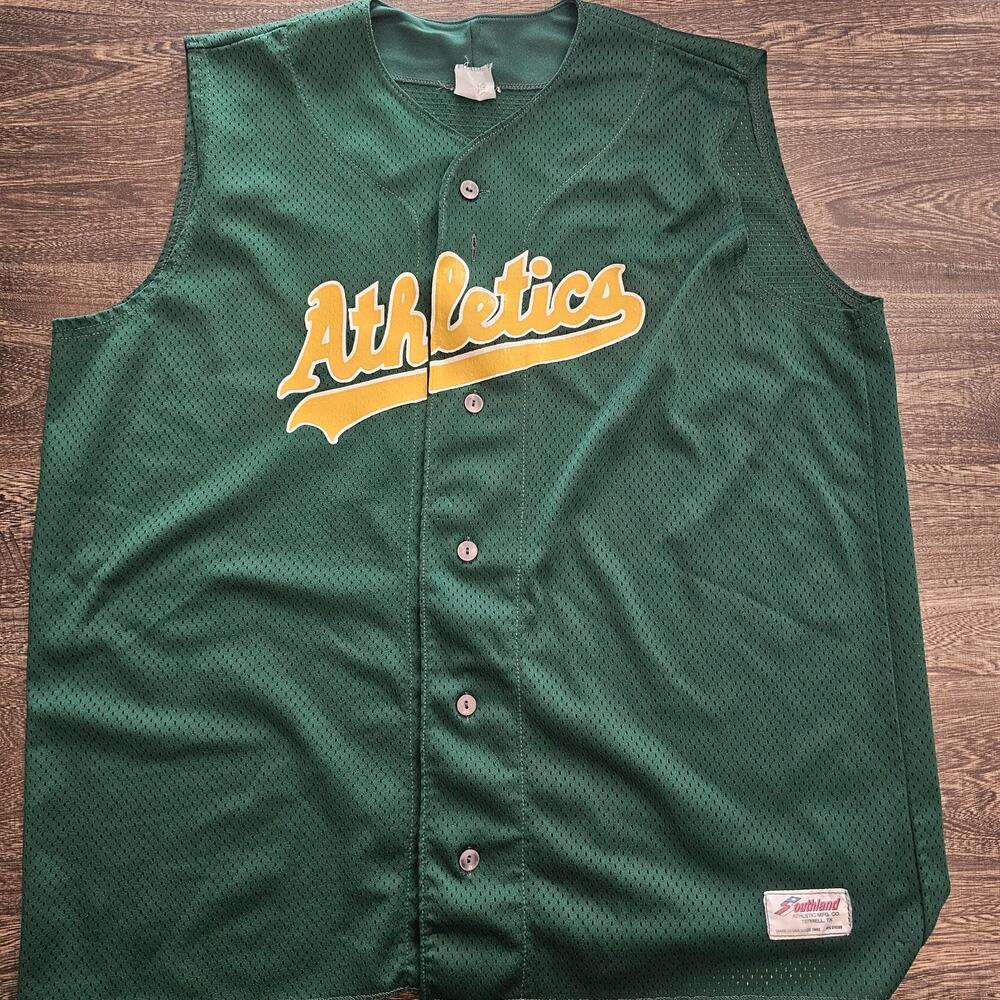 Sleeveless No Sleeve Oakland Athletics A's MLB Baseball SGA Jersey XL